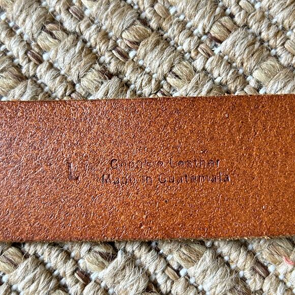 1970s Vintage Brutalist Artisan Leather Belt